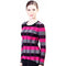 Checkered Knit Crinkle Top - Pink